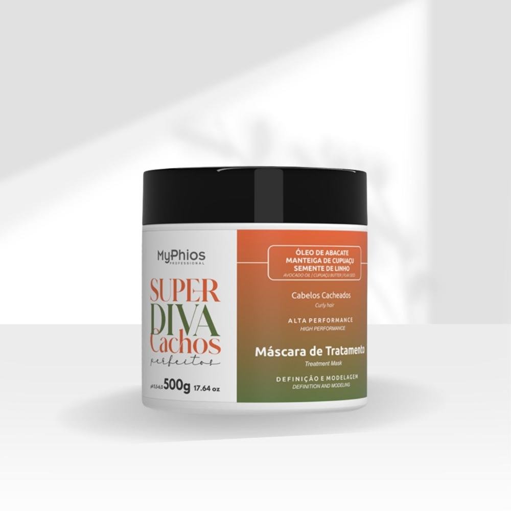 Máscara MyPhios Super Diva Cachos Perfeitos Para Tratamento para Cabelo Cacheado 500 g 500g 3