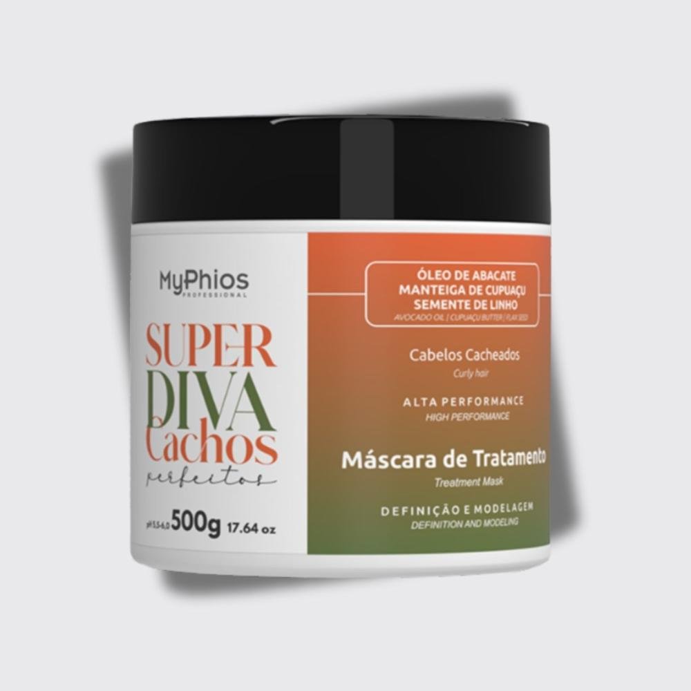 Máscara MyPhios Super Diva Cachos Perfeitos Para Tratamento para Cabelo Cacheado 500 g 500g 4