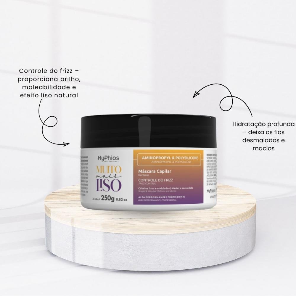 MyPhios Mascara Muito Mais Liso Hidrata Controla Frizz 250 g 250g 2