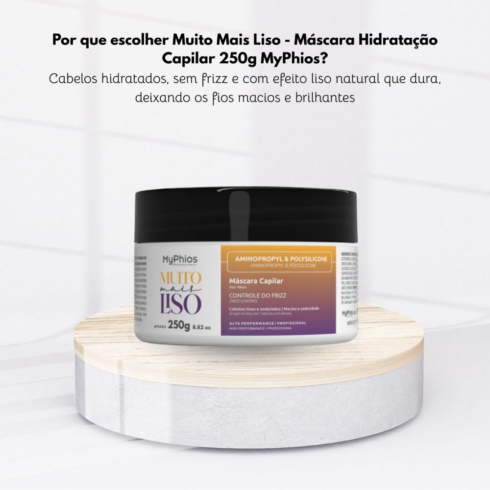 MyPhios Mascara Muito Mais Liso Hidrata Controla Frizz 250 g 250g 5