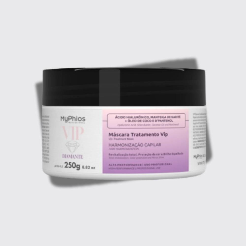 MyPhios Máscara VIP Diamante Reconstrução Hidratação 250 g 250g 4