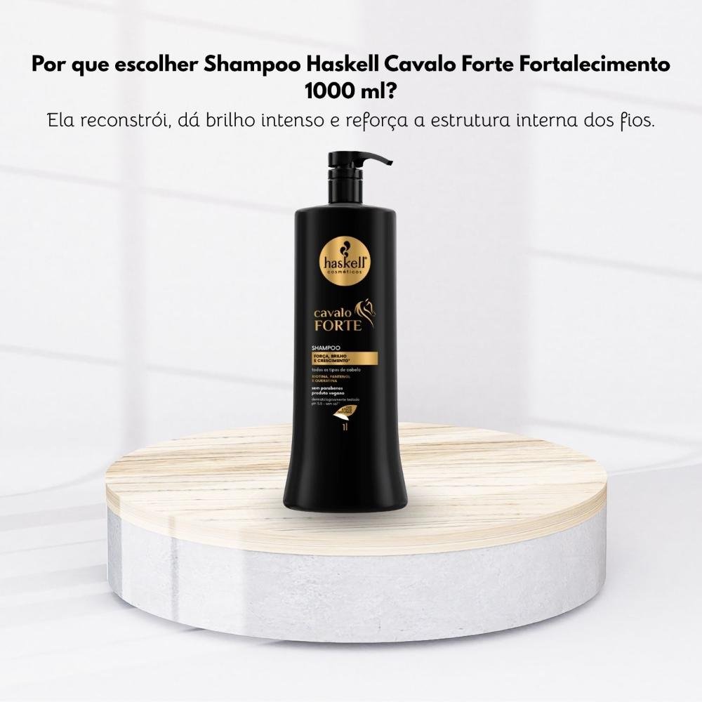 Shampoo Haskell Cavalo Forte Fortalecimento 1000 ml 1L 5