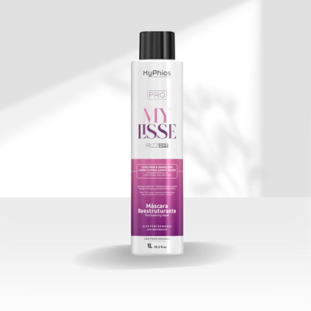 Máscara MyPhios Pro My Lisse Frizz Off Reducao Frizz 1 L 1L 3