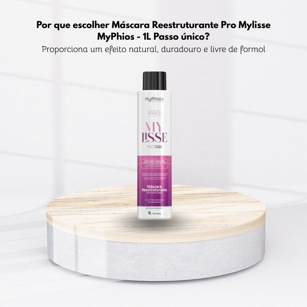 Máscara MyPhios Pro My Lisse Frizz Off Reducao Frizz 1 L 1L 5