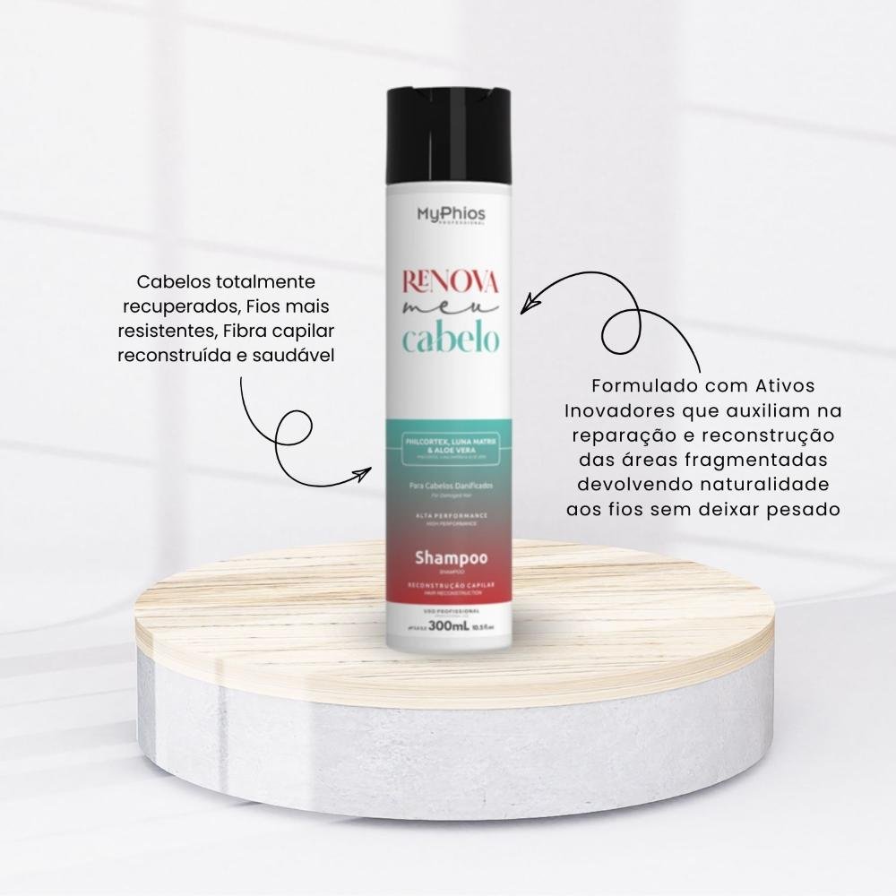Shampoo MyPhios Renova Meu Cabelo Reconstrução e Shampoo Hidratante 300 g 300g 2