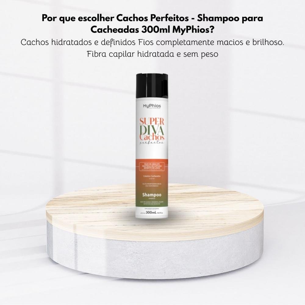 Shampoo MyPhios Super Diva Cachos Perfeitos para Cabelo Cacheado 300 g 300g 5