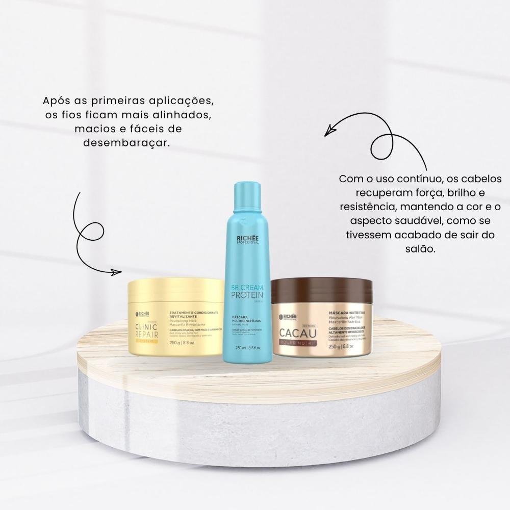 Kit Richée Cronograma Capilar Máscara 250 ml ÚNICO 2