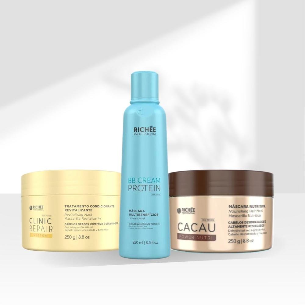 Kit Richée Cronograma Capilar Máscara 250 ml ÚNICO 3