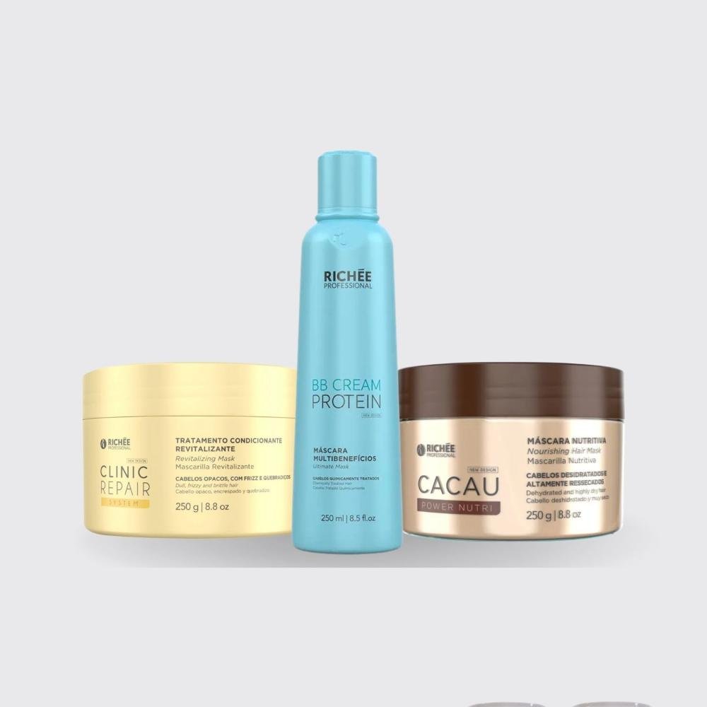 Kit Richée Cronograma Capilar Máscara 250 ml ÚNICO 4