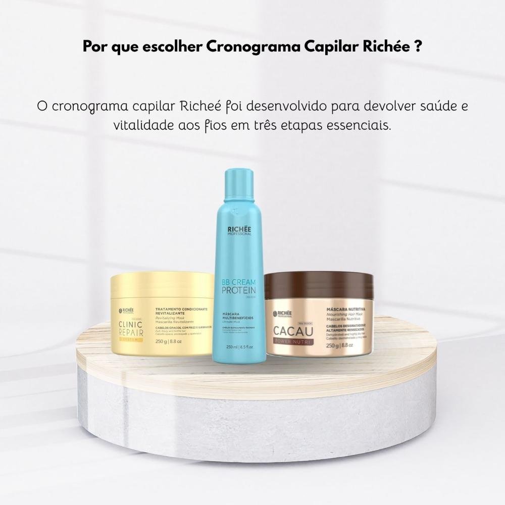 Kit Richée Cronograma Capilar Máscara 250 ml ÚNICO 5