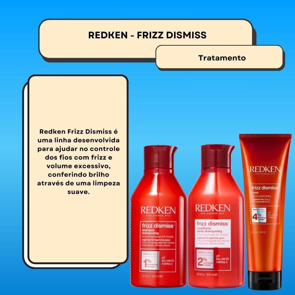 Kit Redken Frizz Dismiss Cuidados Diários (3 Produtos) ÚNICO 2