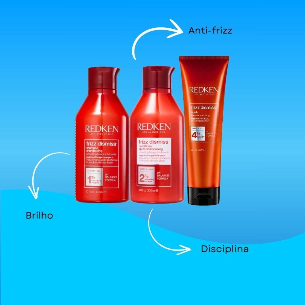Kit Redken Frizz Dismiss Cuidados Diários (3 Produtos) ÚNICO 4