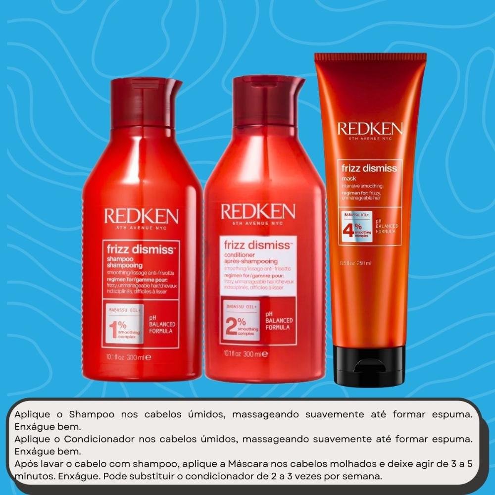 Kit Redken Frizz Dismiss Cuidados Diários (3 Produtos) ÚNICO 5