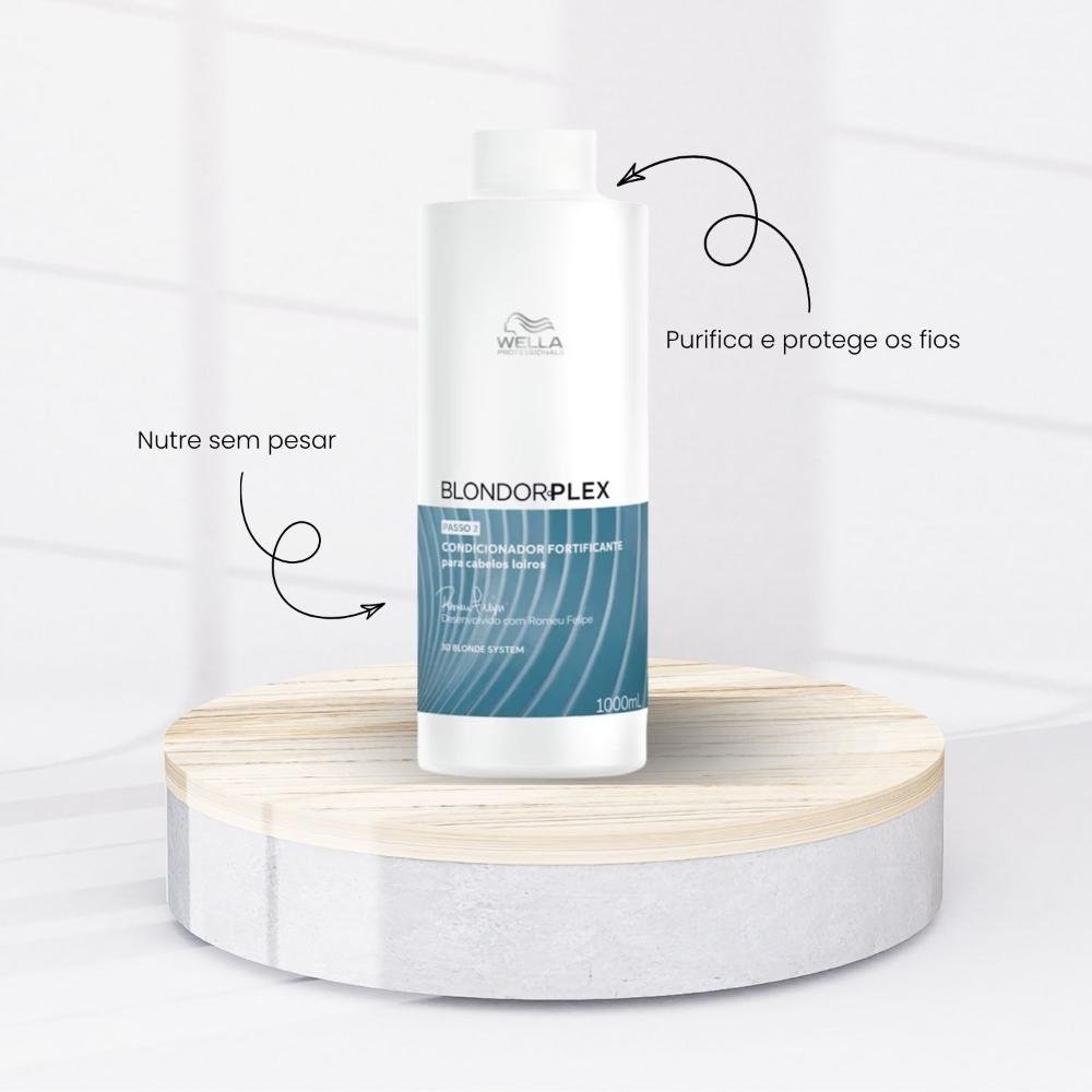 Condicionador Wella BlondorPlex Reconstrução 1 Litro 1L 2