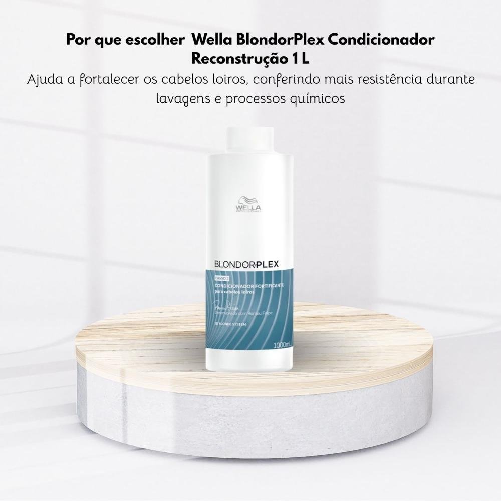 Condicionador Wella BlondorPlex Reconstrução 1 Litro 1L 5