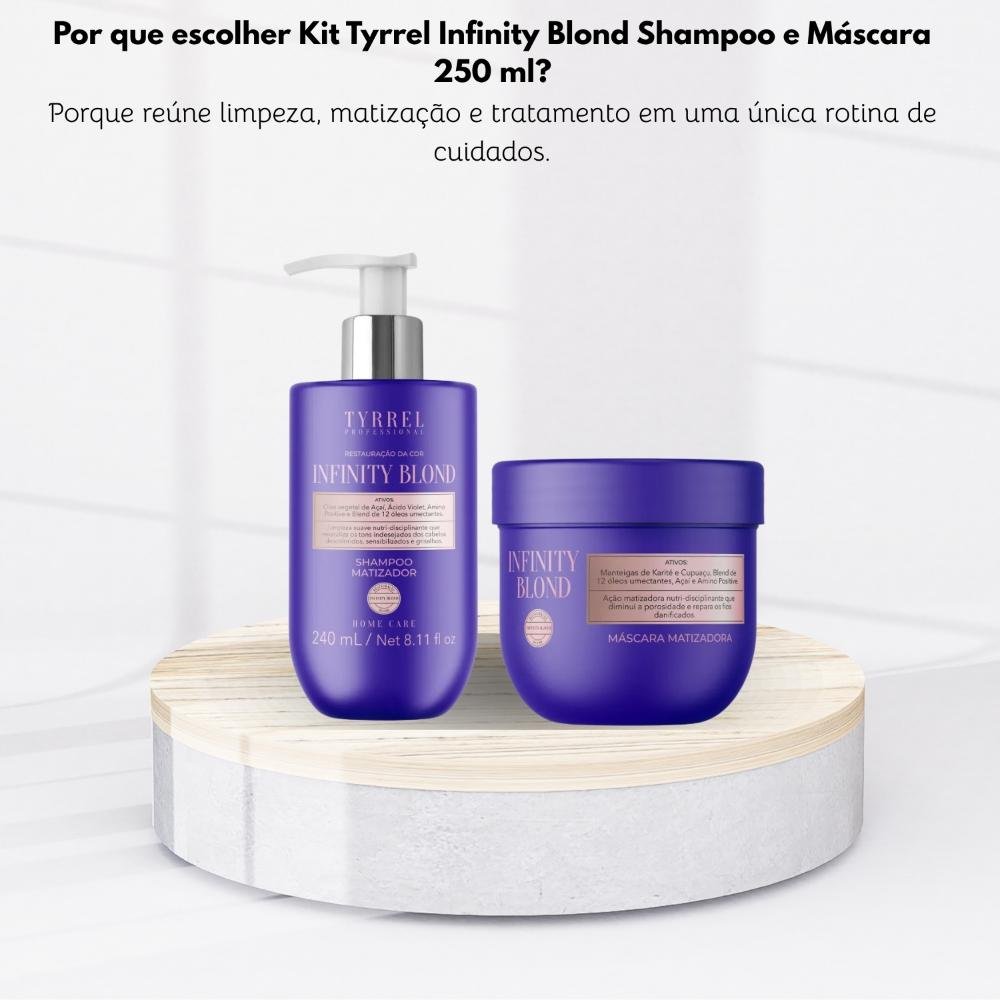 Kit Tyrrel Infinity Blond Shampoo e Máscara 250 ml 250ml 5