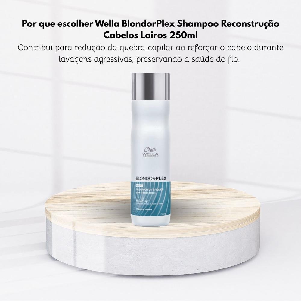 Shampoo Wella BlondorPlex Reconstrução Cabelos Loiros 250 ml 250ml 5