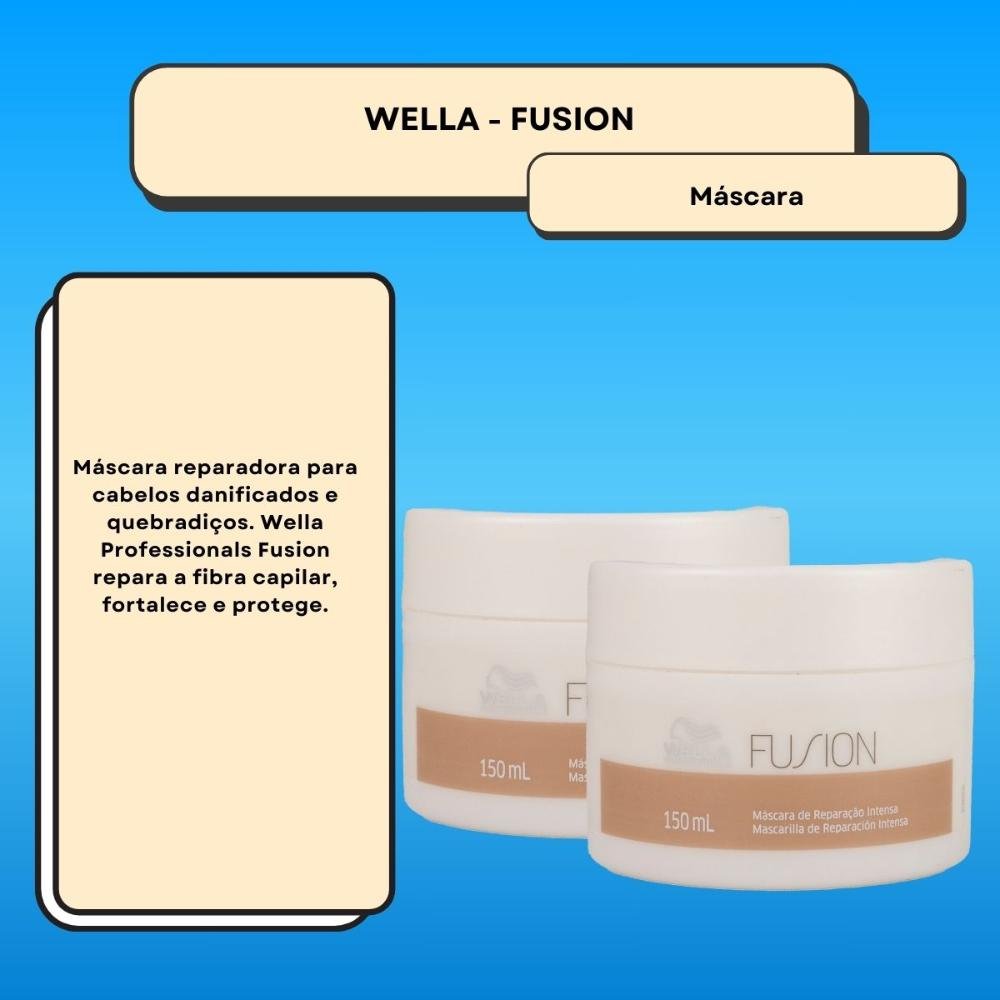 Kit Wella Fusion 2 Máscara Reconstrutora 150 ml ÚNICO 2