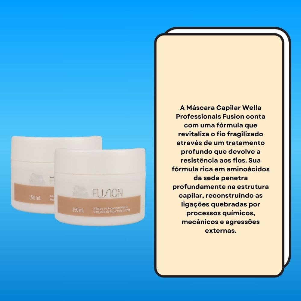 Kit Wella Fusion 2 Máscara Reconstrutora 150 ml ÚNICO 3
