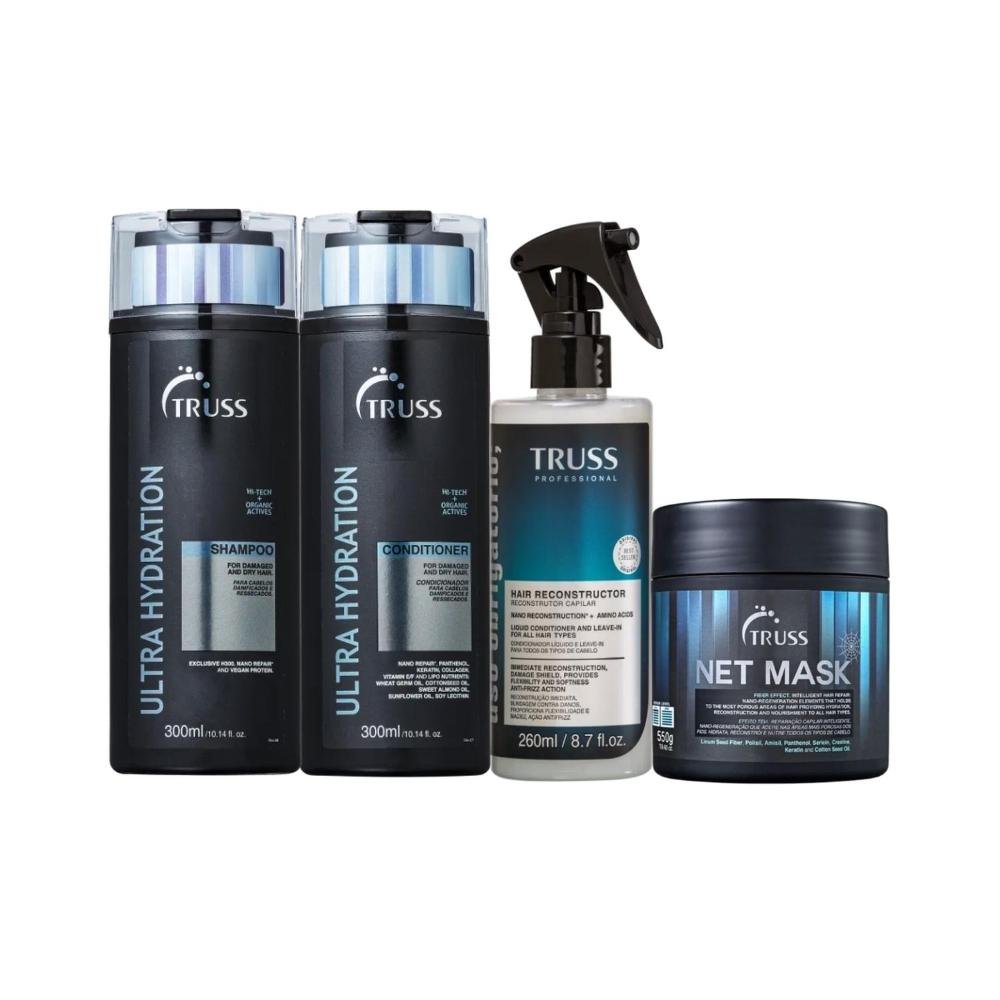 Kit Truss Ultra Hydration + Net + Uso Obrigatório 4 Produtos