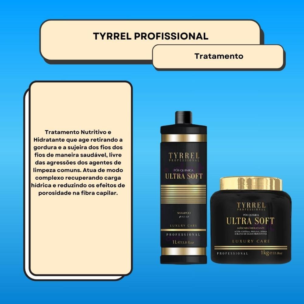 Kit Tyrrel Ultra Soft Pós Química Shampoo e 1 Kg ÚNICO 2