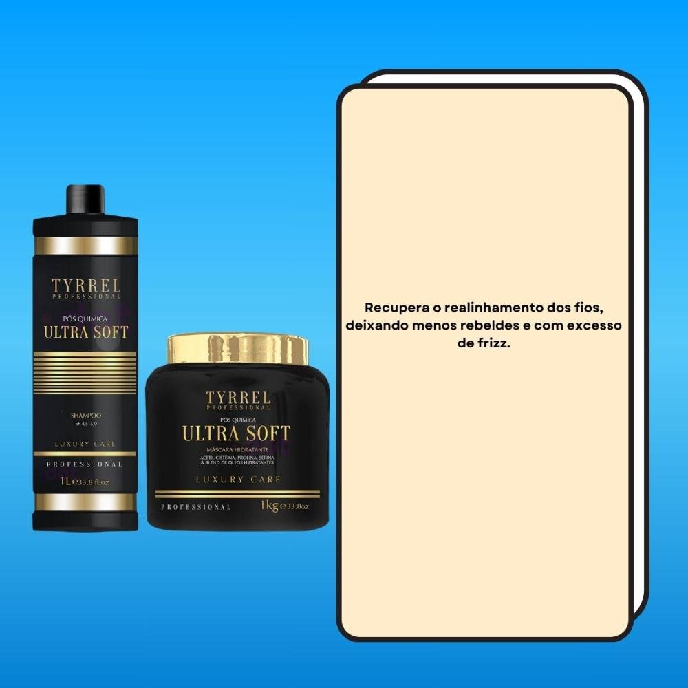 Kit Tyrrel Ultra Soft Pós Química Shampoo e 1 Kg ÚNICO 3
