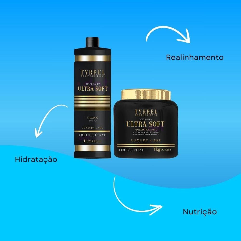 Kit Tyrrel Ultra Soft Pós Química Shampoo e 1 Kg ÚNICO 4