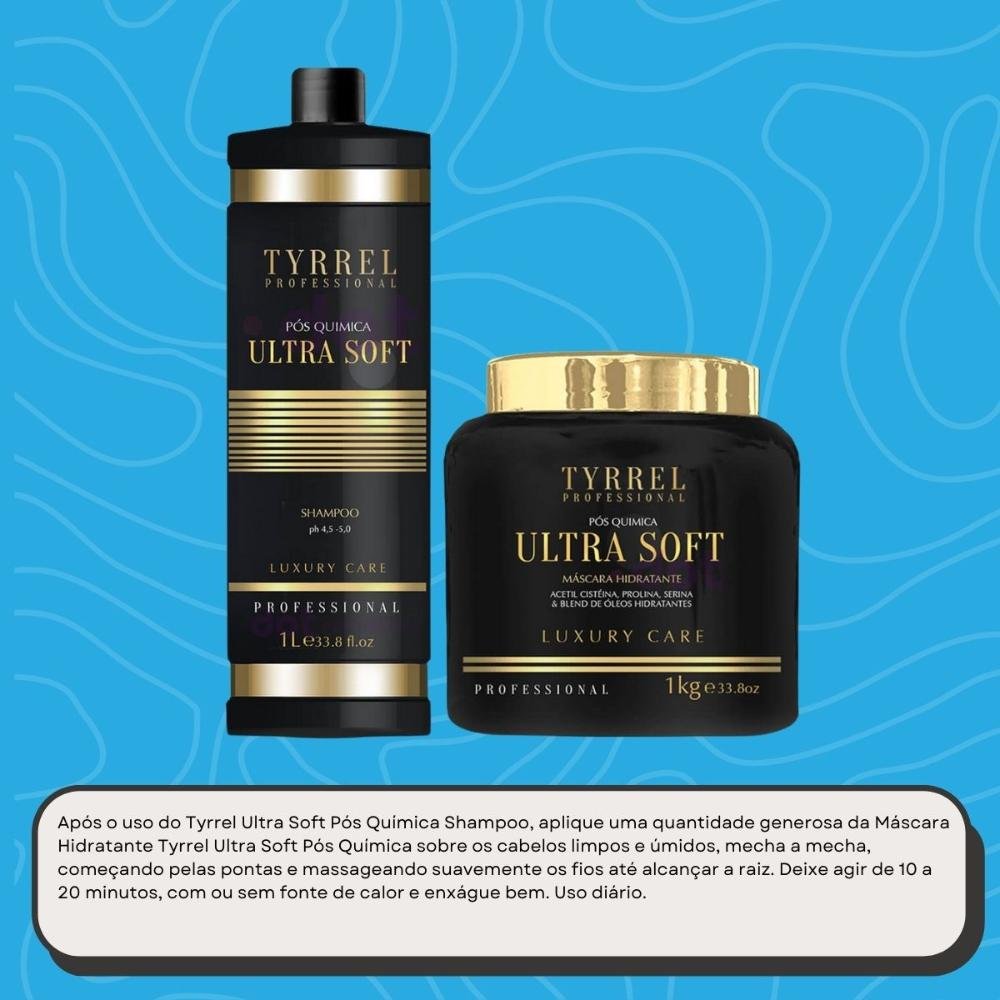 Kit Tyrrel Ultra Soft Pós Química Shampoo e 1 Kg ÚNICO 5
