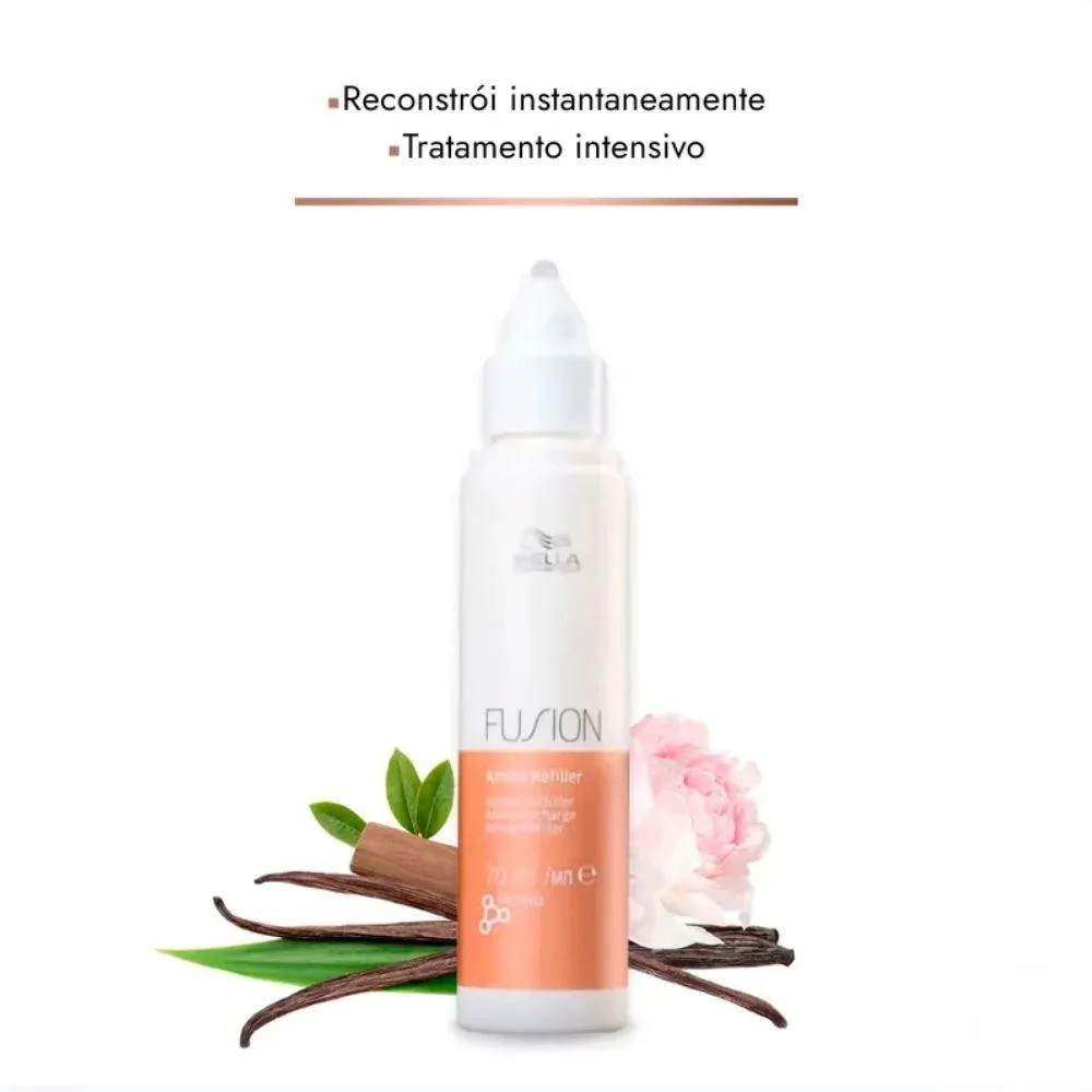 Kit Wella Fusion Shampoo 250 ml + Máscara 150 ml + Reconstrutor 70 ml ÚNICO 3