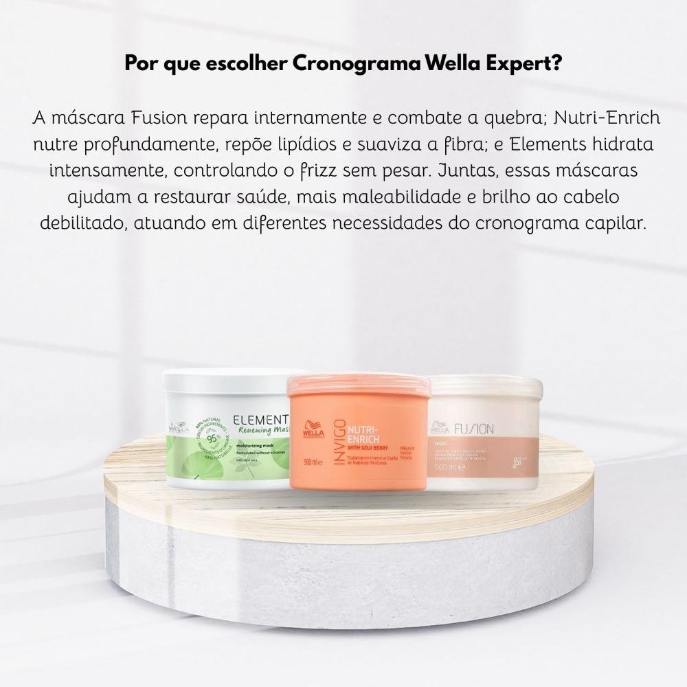 Kit Wella Expert Cronograma Capilar Máscaras 500 ml ÚNICO 5