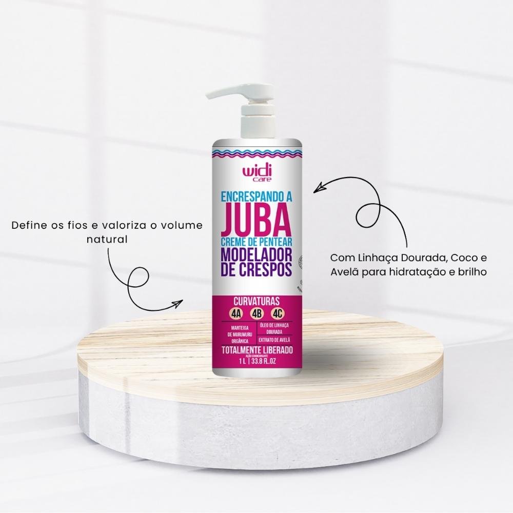 Widi Care Encrespando a Juba Kit 3 Creme de Pentear 1L ÚNICO 2