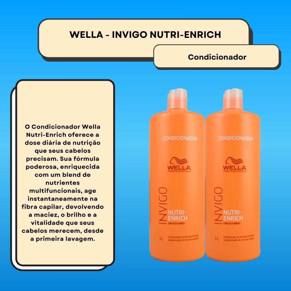 Kit 2 Condicionador Wella Invigo Nutri-Enrich 1 Litro ÚNICO 2