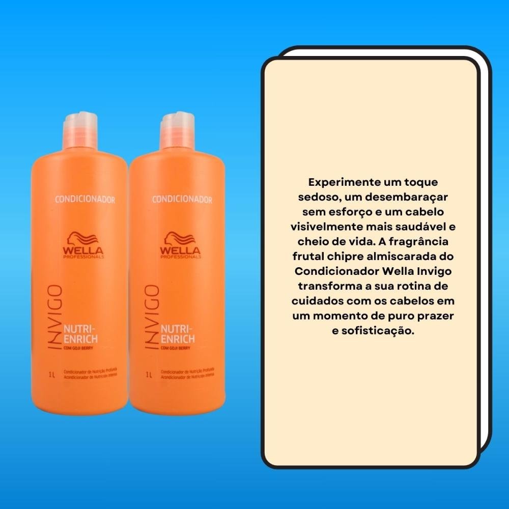 Kit 2 Condicionador Wella Invigo Nutri-Enrich 1 Litro ÚNICO 3