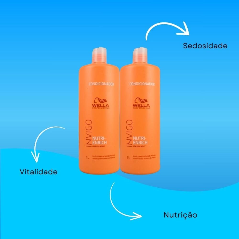 Kit 2 Condicionador Wella Invigo Nutri-Enrich 1 Litro ÚNICO 4