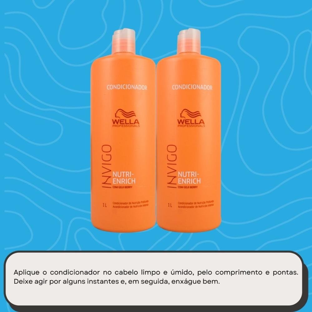 Kit 2 Condicionador Wella Invigo Nutri-Enrich 1 Litro ÚNICO 5