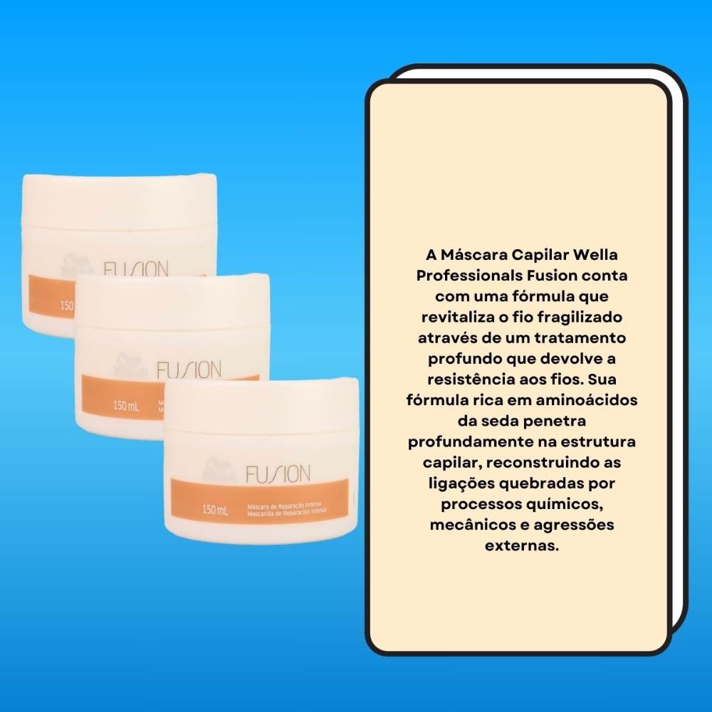 Kit Wella Fusion 3 Máscara Reconstrutora 150 ml ÚNICO 3