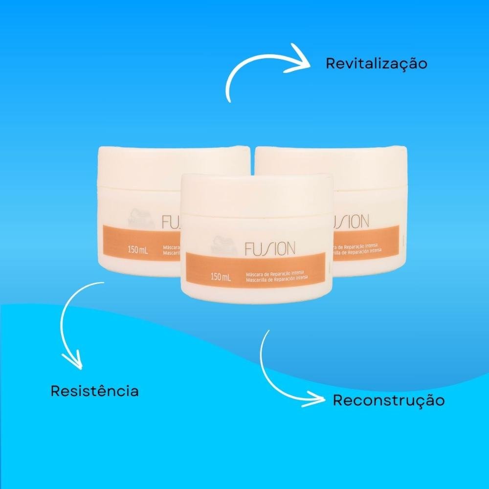 Kit Wella Fusion 3 Máscara Reconstrutora 150 ml ÚNICO 4