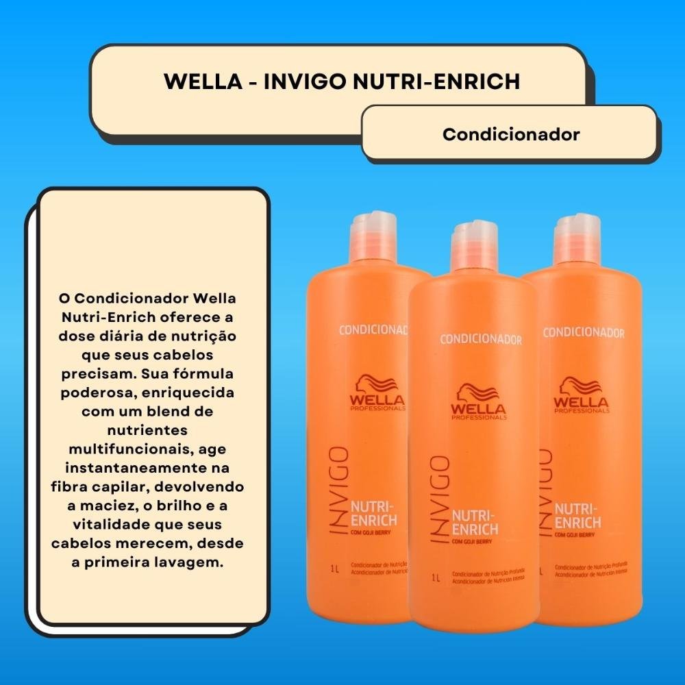 Kit Wella Invigo Nutri-Enrich 3 Condicionador 1 Litro ÚNICO 2