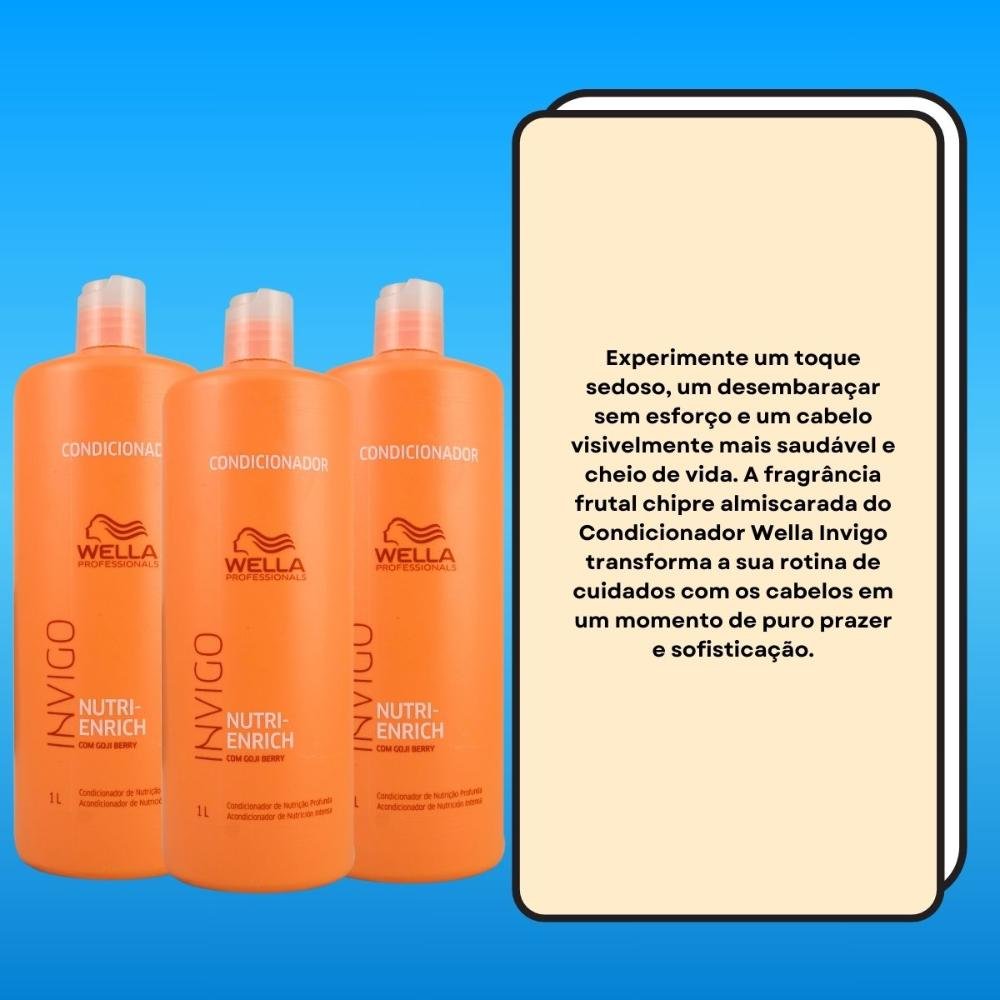 Kit Wella Invigo Nutri-Enrich 3 Condicionador 1 Litro ÚNICO 3