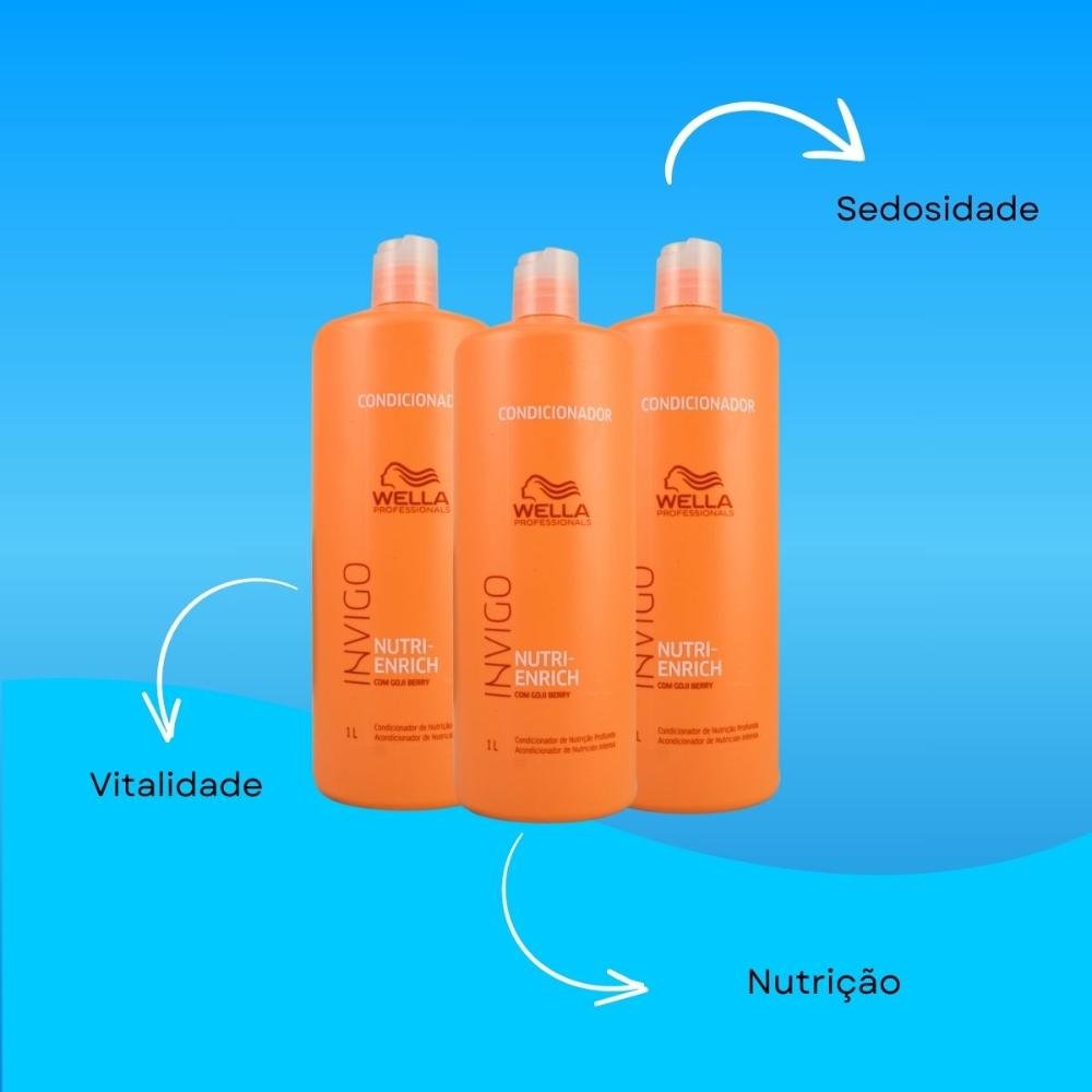 Kit Wella Invigo Nutri-Enrich 3 Condicionador 1 Litro ÚNICO 4