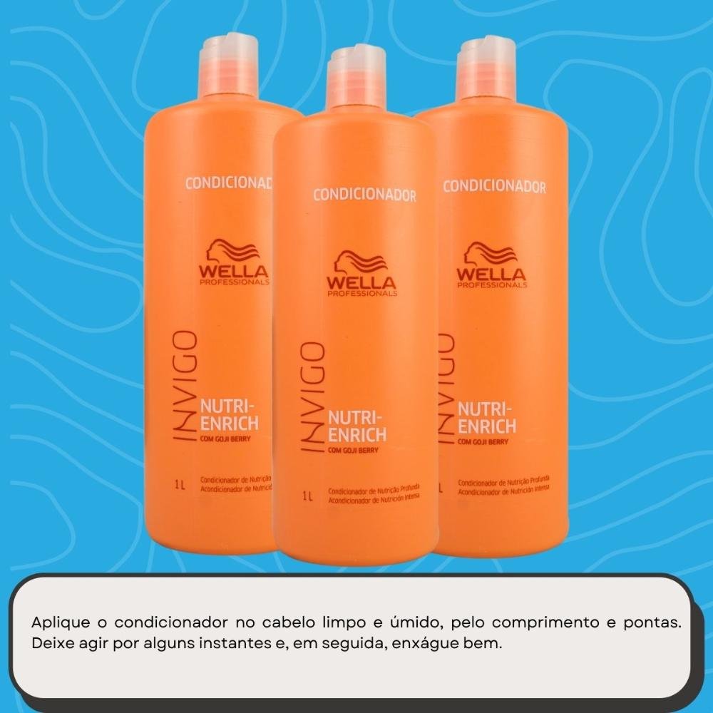 Kit Wella Invigo Nutri-Enrich 3 Condicionador 1 Litro ÚNICO 5