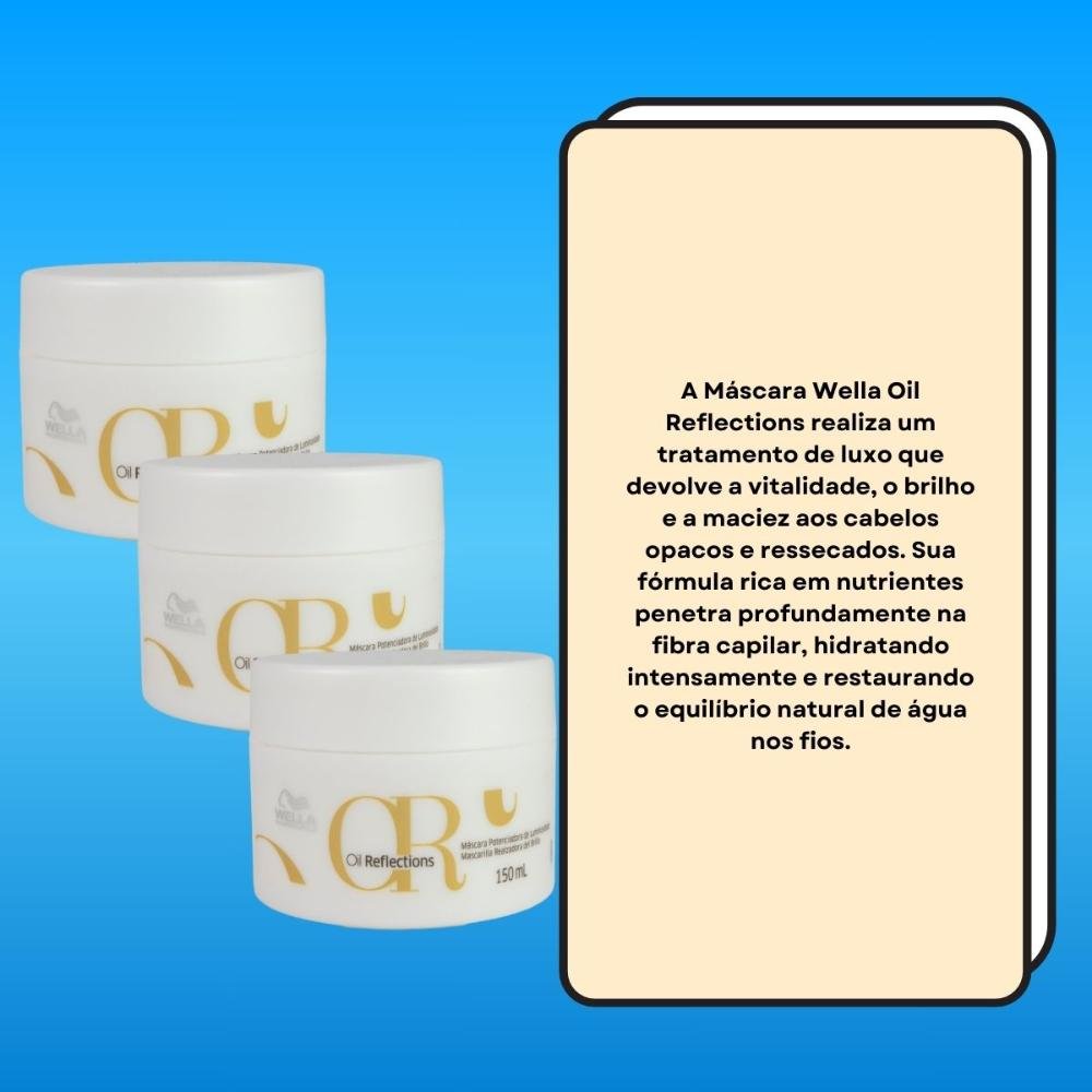 Kit Wella Oil Reflections 3 Máscara 150 ml ÚNICO 3