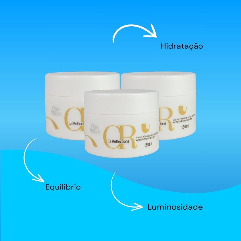 Kit Wella Oil Reflections 3 Máscara 150 ml ÚNICO 4