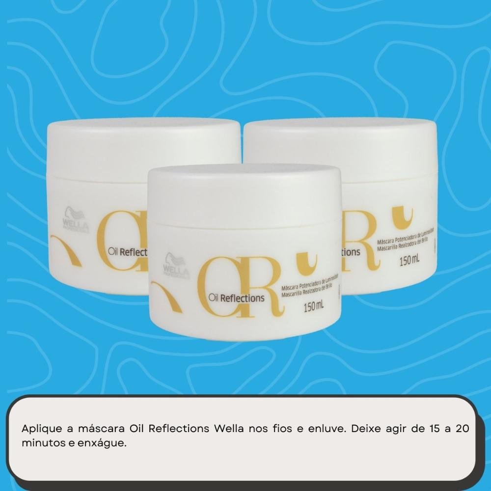 Kit Wella Oil Reflections 3 Máscara 150 ml ÚNICO 5