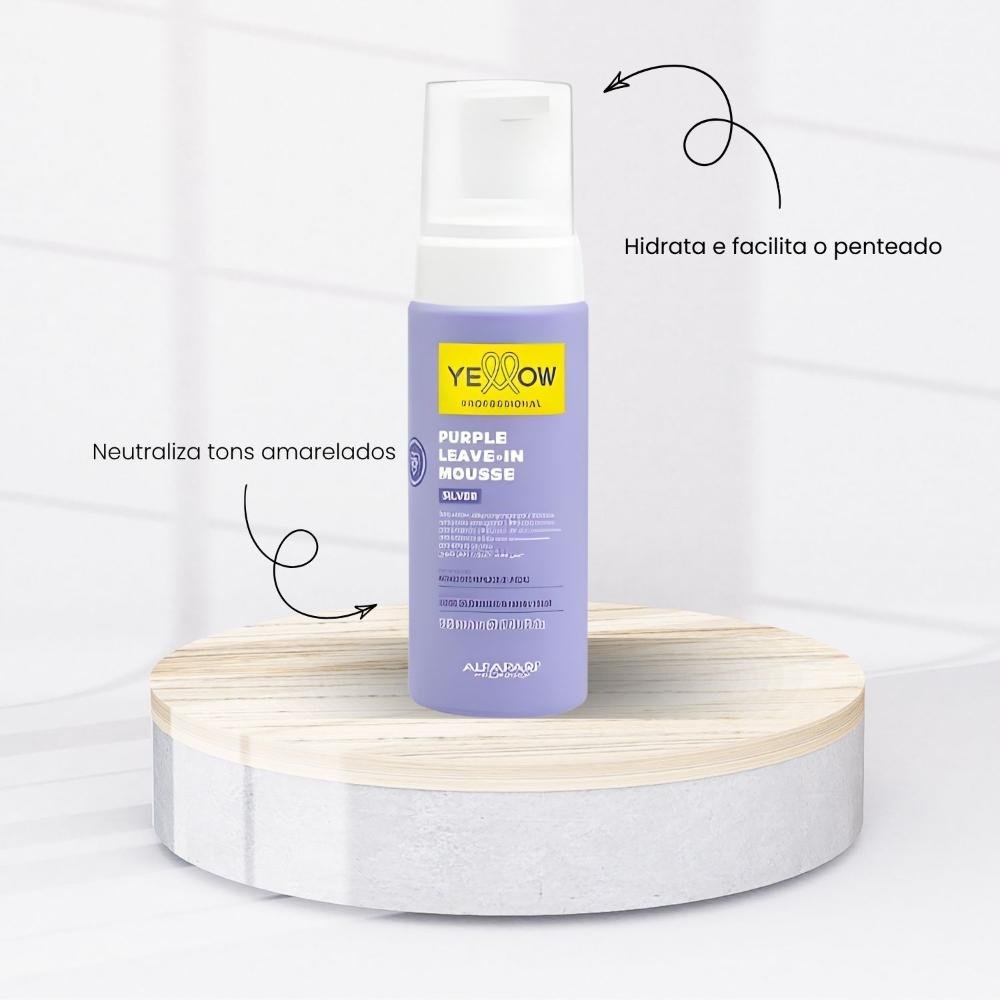 Yellow Professional Leave In Mousse Silver Purple 160 ml 160ml 2