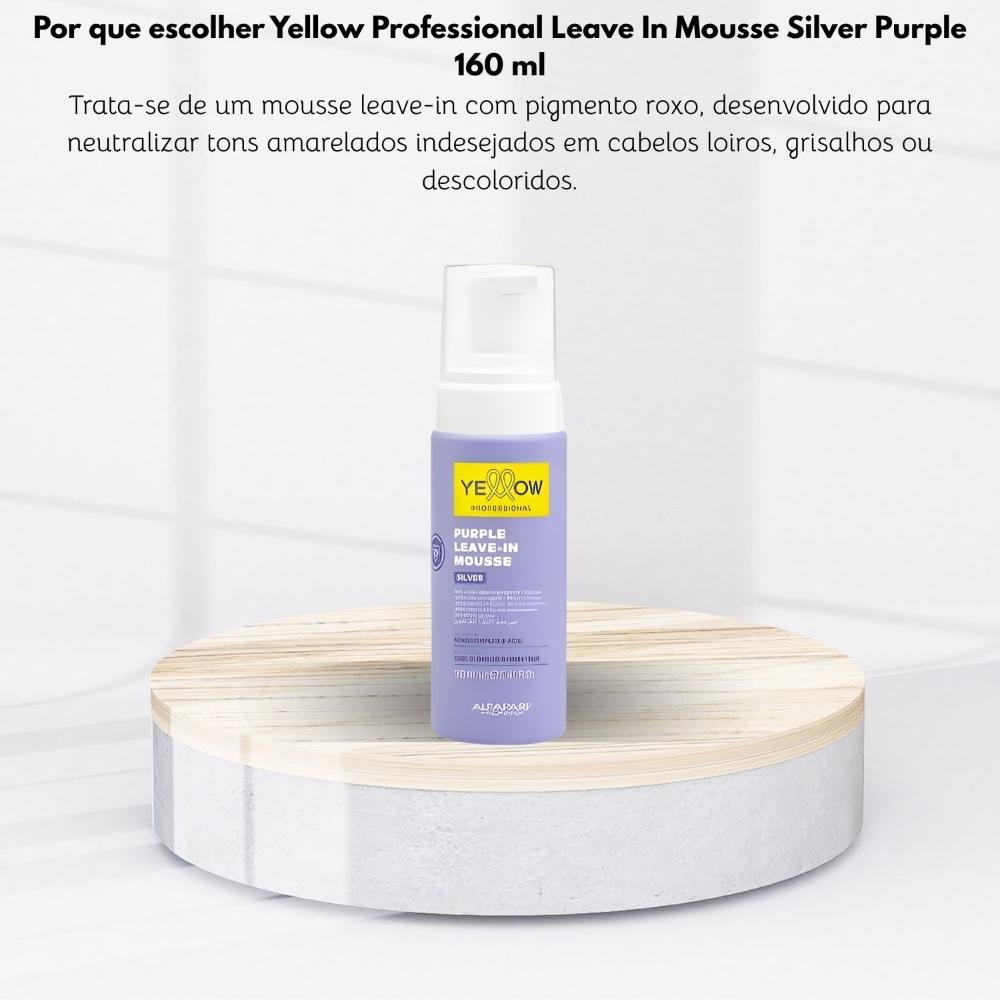 Yellow Professional Leave In Mousse Silver Purple 160 ml 160ml 5