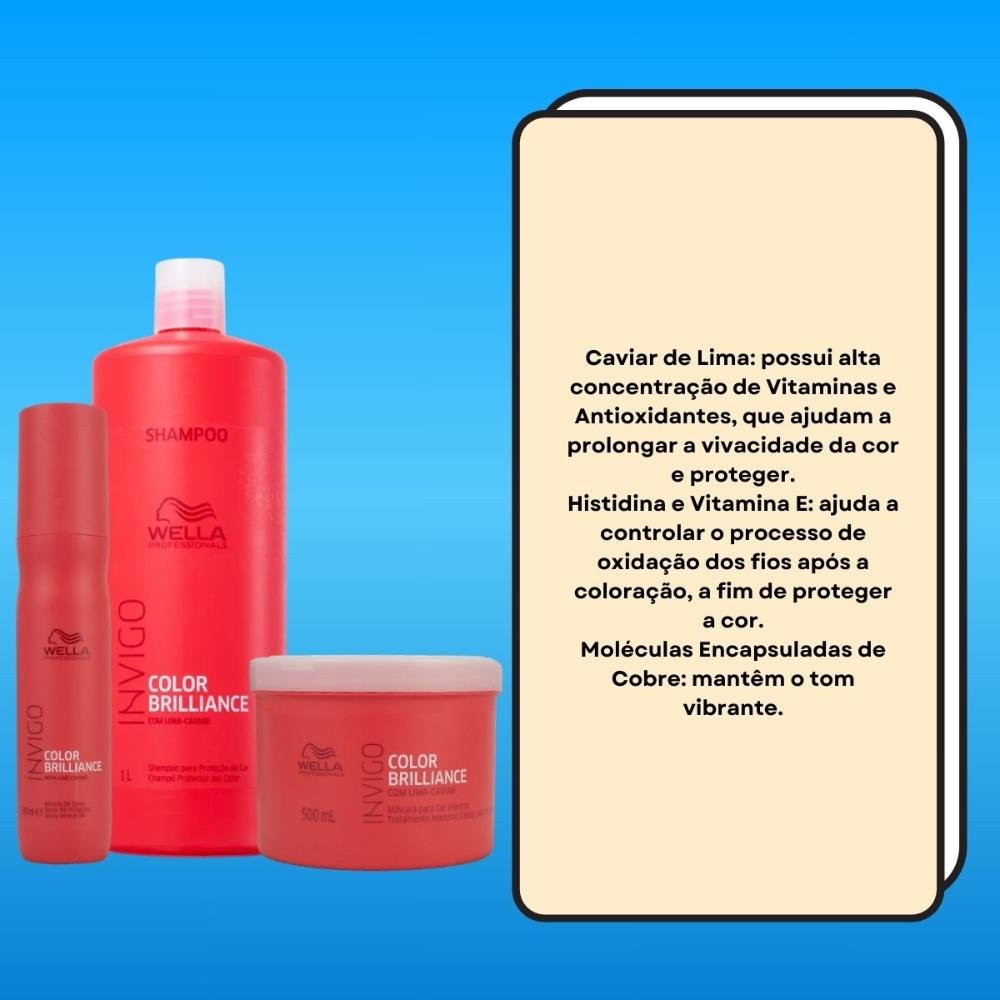 Kit Wella Profissionals Invigo Color Brilliance (3 Produtos) ÚNICO 3