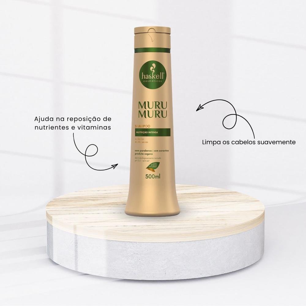 Shampoo Haskell Muru Muru Nutrição Hidratação 500 ml 500ml 2