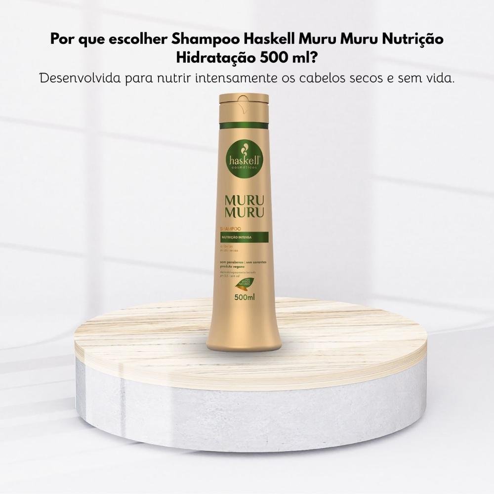 Shampoo Haskell Muru Muru Nutrição Hidratação 500 ml 500ml 5