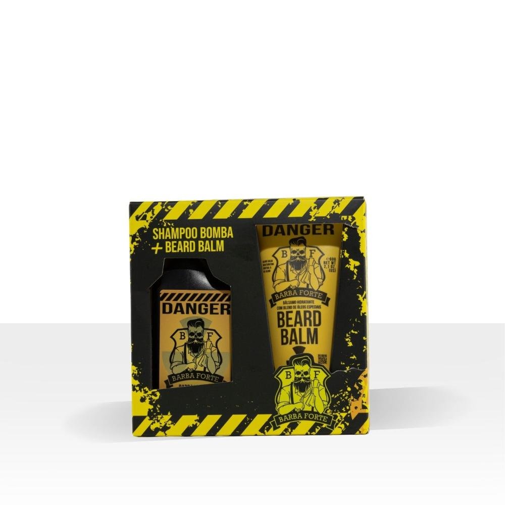 Barba Forte Danger Combo Shampoo 90 ml + Balm 60 g ÚNICO 3